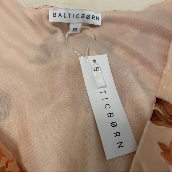 NWT Baltic Born Lennon Velvet Cream/Pink Floral Sleeveless Maxi XS - Picture 6 of 13